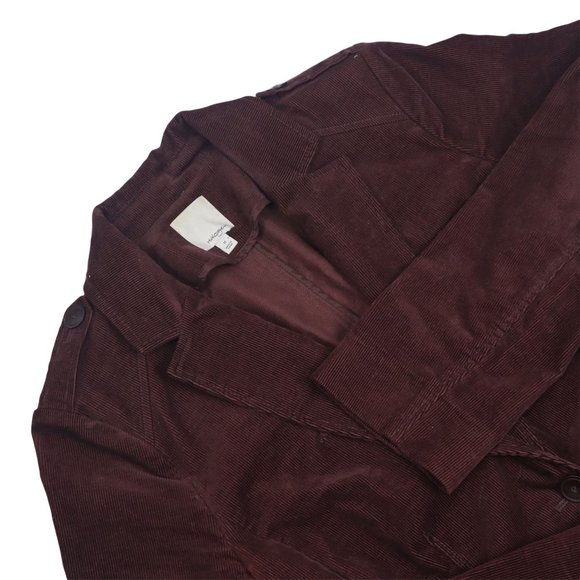 Halogen Blazer womens  Burgundy Cotton Corduroy  Size Medium - Picture 3 of 13